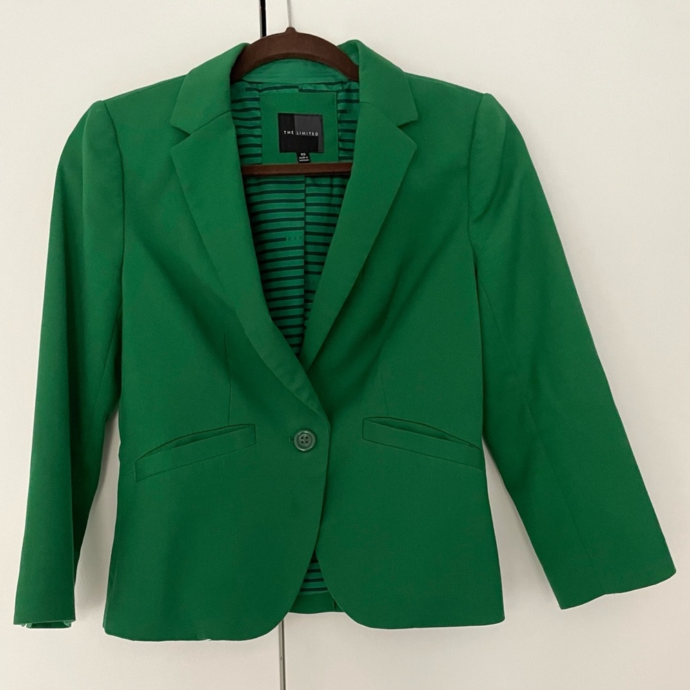 The Limited Kelly Green Women's Cropped Blazer